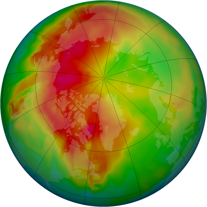 Arctic ozone map for 26 February 2012